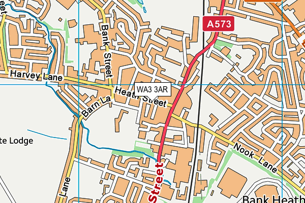 WA3 3AR map - OS VectorMap District (Ordnance Survey) WA3 3AR map - OS VectorMap District (Ordnance Survey)