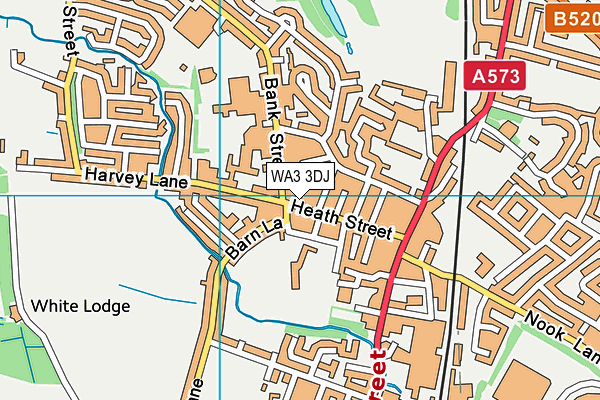 WA3 3DJ map - OS VectorMap District (Ordnance Survey) WA3 3DJ map - OS VectorMap District (Ordnance Survey)