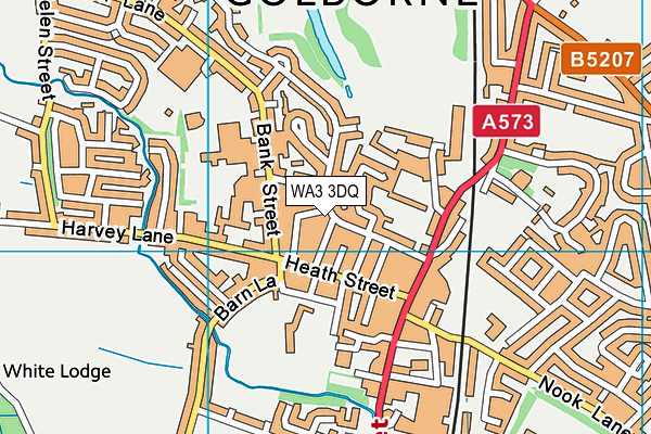 WA3 3DQ map - OS VectorMap District (Ordnance Survey)