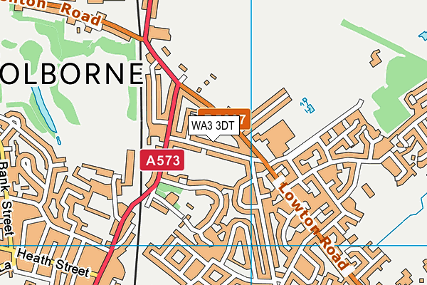 WA3 3DT map - OS VectorMap District (Ordnance Survey) WA3 3DT map - OS VectorMap District (Ordnance Survey)