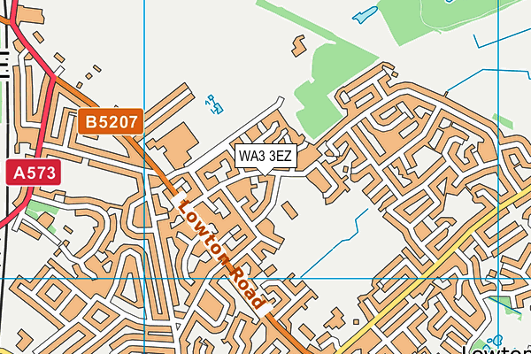 WA3 3EZ map - OS VectorMap District (Ordnance Survey) WA3 3EZ map - OS VectorMap District (Ordnance Survey)