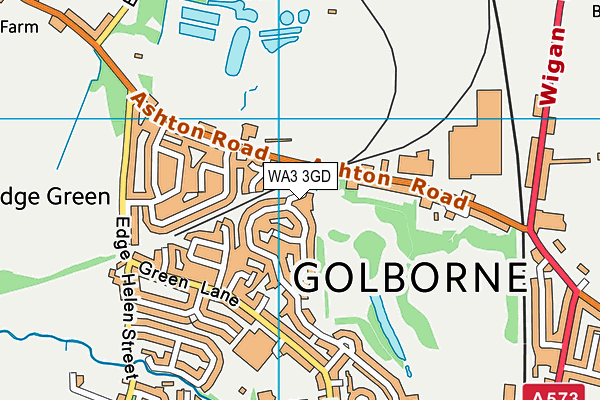 WA3 3GD map - OS VectorMap District (Ordnance Survey) WA3 3GD map - OS VectorMap District (Ordnance Survey)