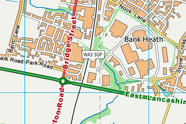 WA3 3GF map - OS VectorMap District (Ordnance Survey) WA3 3GF map - OS VectorMap District (Ordnance Survey)