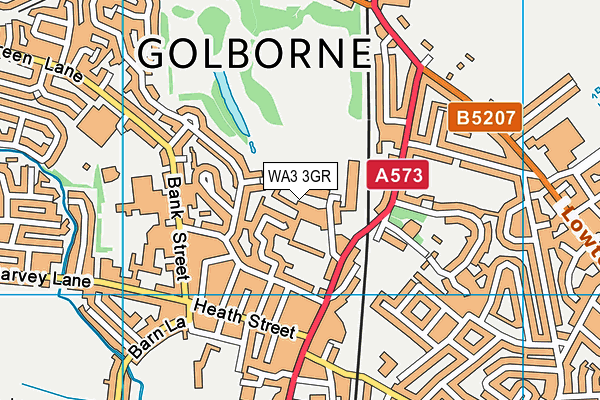 WA3 3GR map - OS VectorMap District (Ordnance Survey) WA3 3GR map - OS VectorMap District (Ordnance Survey)