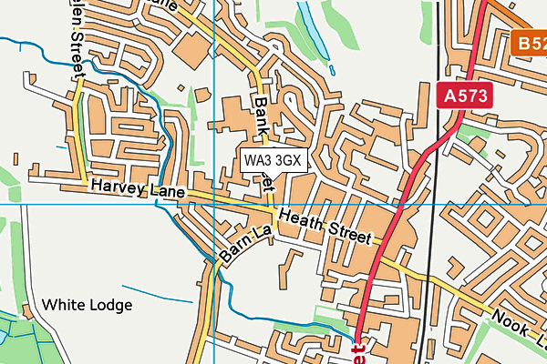 WA3 3GX map - OS VectorMap District (Ordnance Survey) WA3 3GX map - OS VectorMap District (Ordnance Survey)