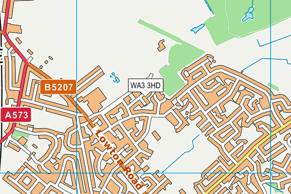 WA3 3HD map - OS VectorMap District (Ordnance Survey) WA3 3HD map - OS VectorMap District (Ordnance Survey)