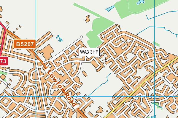 WA3 3HF map - OS VectorMap District (Ordnance Survey) WA3 3HF map - OS VectorMap District (Ordnance Survey)