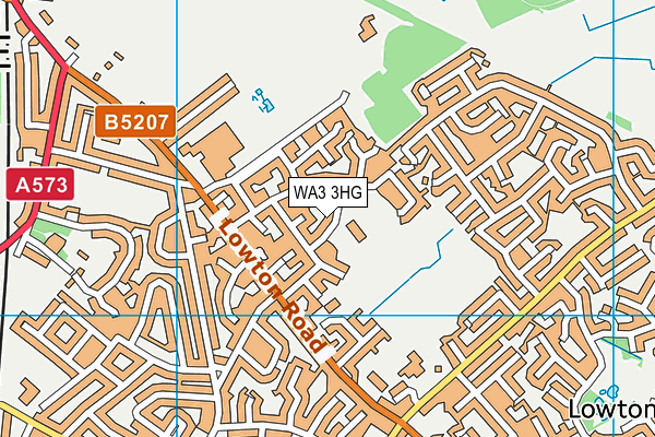 WA3 3HG map - OS VectorMap District (Ordnance Survey) WA3 3HG map - OS VectorMap District (Ordnance Survey)