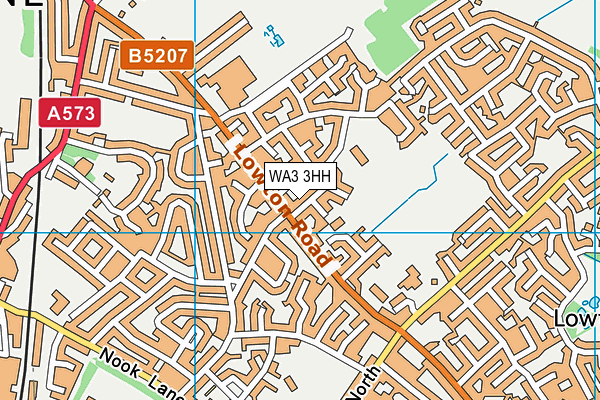WA3 3HH map - OS VectorMap District (Ordnance Survey) WA3 3HH map - OS VectorMap District (Ordnance Survey)