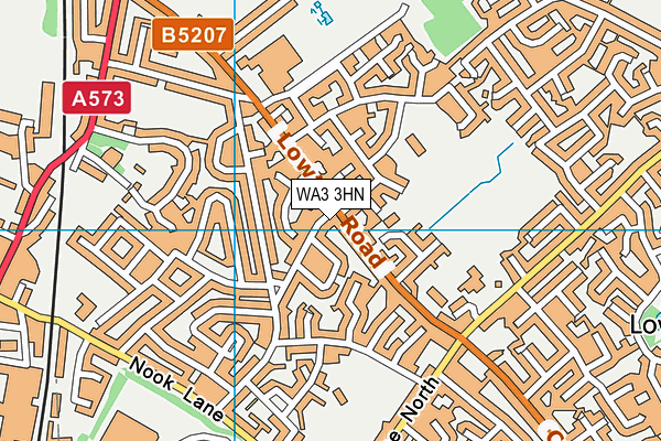 WA3 3HN map - OS VectorMap District (Ordnance Survey) WA3 3HN map - OS VectorMap District (Ordnance Survey)