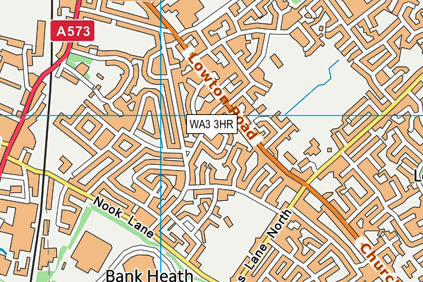 WA3 3HR map - OS VectorMap District (Ordnance Survey) WA3 3HR map - OS VectorMap District (Ordnance Survey)