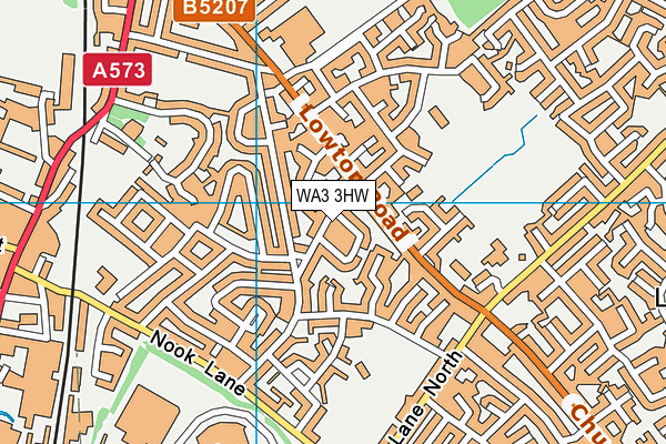WA3 3HW map - OS VectorMap District (Ordnance Survey) WA3 3HW map - OS VectorMap District (Ordnance Survey)