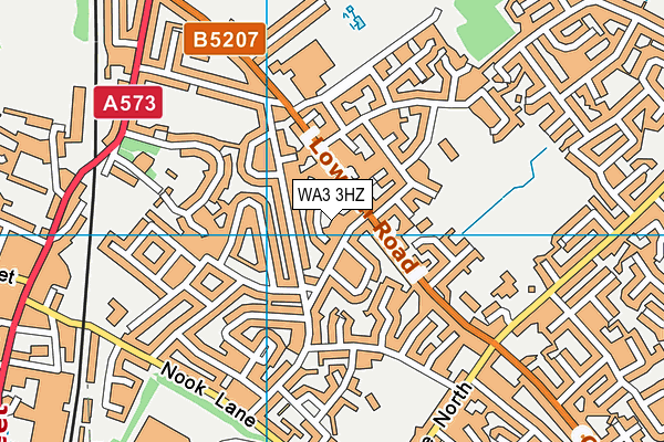 WA3 3HZ map - OS VectorMap District (Ordnance Survey) WA3 3HZ map - OS VectorMap District (Ordnance Survey)