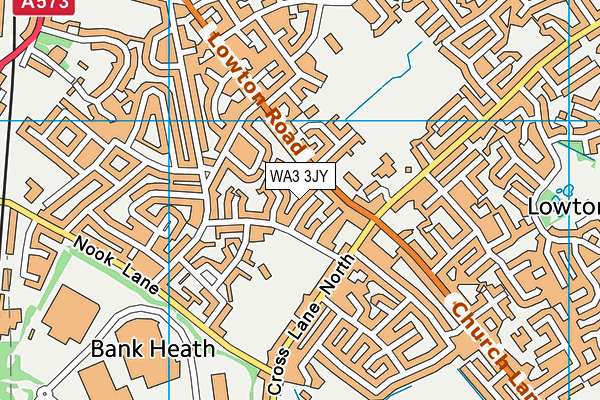 WA3 3JY map - OS VectorMap District (Ordnance Survey) WA3 3JY map - OS VectorMap District (Ordnance Survey)