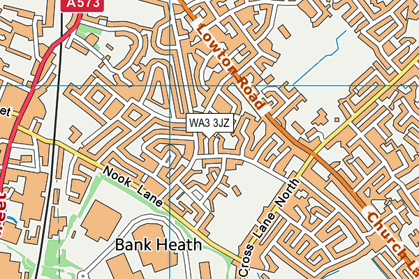 WA3 3JZ map - OS VectorMap District (Ordnance Survey) WA3 3JZ map - OS VectorMap District (Ordnance Survey)