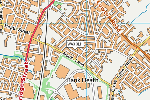 WA3 3LH map - OS VectorMap District (Ordnance Survey) WA3 3LH map - OS VectorMap District (Ordnance Survey)