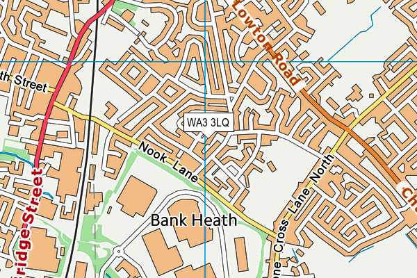 WA3 3LQ map - OS VectorMap District (Ordnance Survey) WA3 3LQ map - OS VectorMap District (Ordnance Survey)