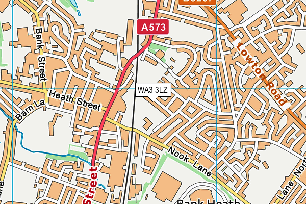WA3 3LZ map - OS VectorMap District (Ordnance Survey) WA3 3LZ map - OS VectorMap District (Ordnance Survey)