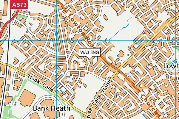 WA3 3NG map - OS VectorMap District (Ordnance Survey) WA3 3NG map - OS VectorMap District (Ordnance Survey)
