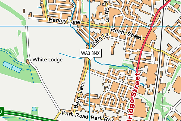 WA3 3NX map - OS VectorMap District (Ordnance Survey) WA3 3NX map - OS VectorMap District (Ordnance Survey)