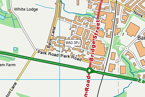 WA3 3PJ map - OS VectorMap District (Ordnance Survey) WA3 3PJ map - OS VectorMap District (Ordnance Survey)