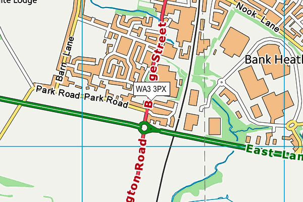 WA3 3PX map - OS VectorMap District (Ordnance Survey) WA3 3PX map - OS VectorMap District (Ordnance Survey)