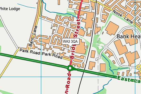 WA3 3QA map - OS VectorMap District (Ordnance Survey) WA3 3QA map - OS VectorMap District (Ordnance Survey)