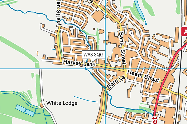 WA3 3QG map - OS VectorMap District (Ordnance Survey) WA3 3QG map - OS VectorMap District (Ordnance Survey)