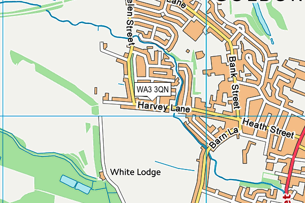WA3 3QN map - OS VectorMap District (Ordnance Survey) WA3 3QN map - OS VectorMap District (Ordnance Survey)