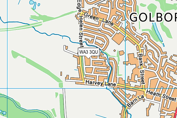 WA3 3QU map - OS VectorMap District (Ordnance Survey)