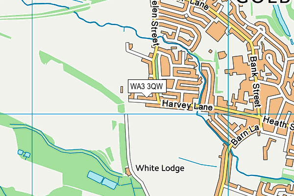 WA3 3QW map - OS VectorMap District (Ordnance Survey) WA3 3QW map - OS VectorMap District (Ordnance Survey)