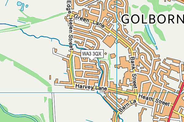 WA3 3QX map - OS VectorMap District (Ordnance Survey) WA3 3QX map - OS VectorMap District (Ordnance Survey)