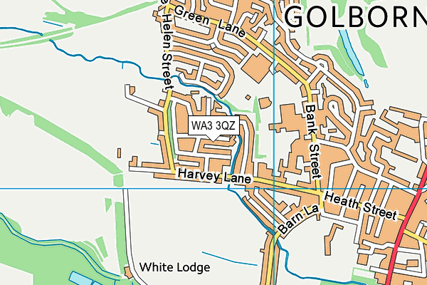 WA3 3QZ map - OS VectorMap District (Ordnance Survey) WA3 3QZ map - OS VectorMap District (Ordnance Survey)