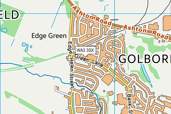 WA3 3SX map - OS VectorMap District (Ordnance Survey) WA3 3SX map - OS VectorMap District (Ordnance Survey)