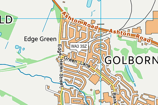 WA3 3SZ map - OS VectorMap District (Ordnance Survey) WA3 3SZ map - OS VectorMap District (Ordnance Survey)