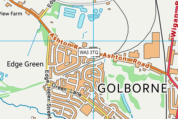 WA3 3TQ map - OS VectorMap District (Ordnance Survey) WA3 3TQ map - OS VectorMap District (Ordnance Survey)