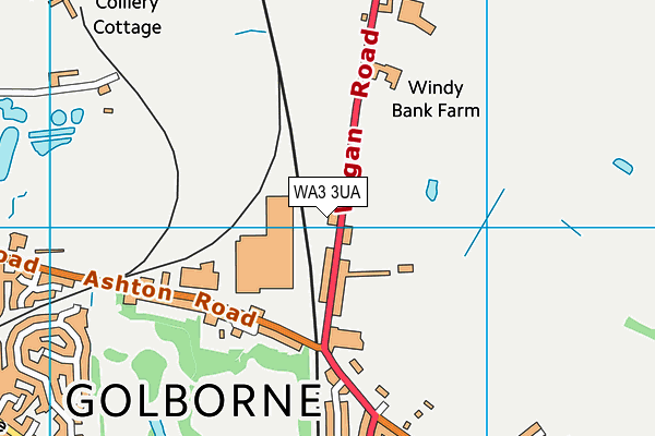 WA3 3UA map - OS VectorMap District (Ordnance Survey)