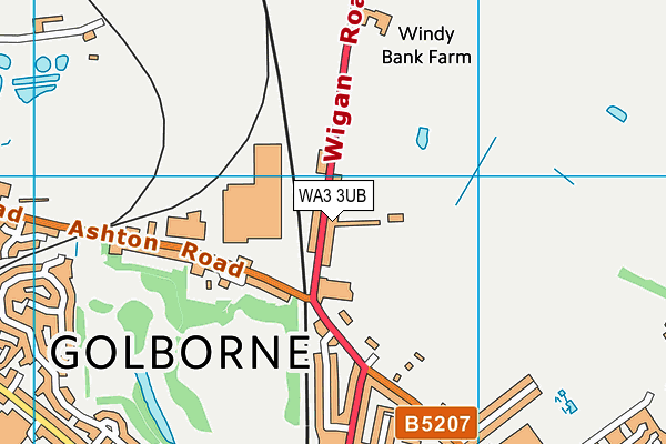 WA3 3UB map - OS VectorMap District (Ordnance Survey) WA3 3UB map - OS VectorMap District (Ordnance Survey)