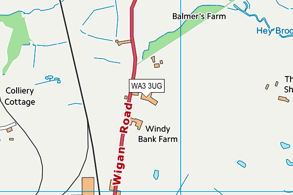 WA3 3UG map - OS VectorMap District (Ordnance Survey) WA3 3UG map - OS VectorMap District (Ordnance Survey)