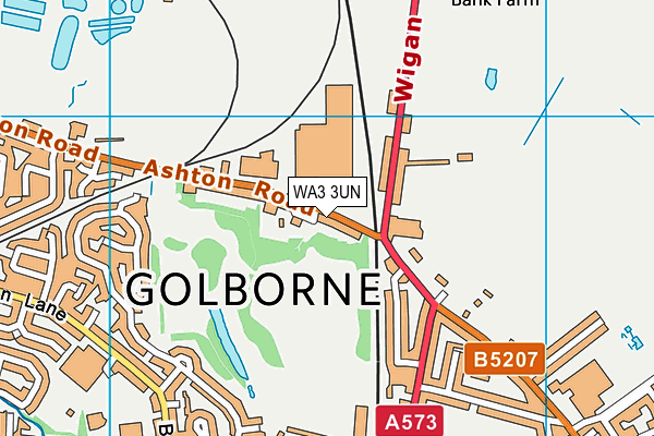 WA3 3UN map - OS VectorMap District (Ordnance Survey) WA3 3UN map - OS VectorMap District (Ordnance Survey)