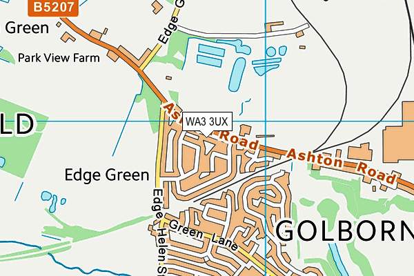 WA3 3UX map - OS VectorMap District (Ordnance Survey)