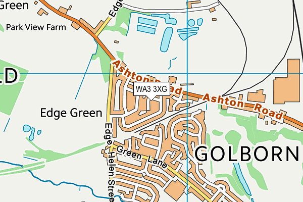 WA3 3XG map - OS VectorMap District (Ordnance Survey)