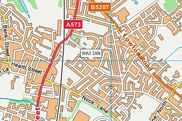 WA3 3XN map - OS VectorMap District (Ordnance Survey) WA3 3XN map - OS VectorMap District (Ordnance Survey)