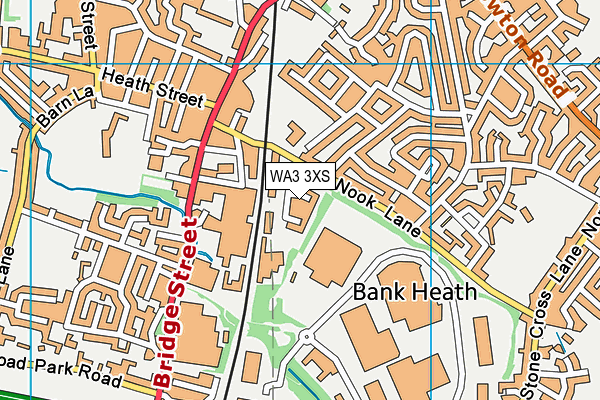 WA3 3XS map - OS VectorMap District (Ordnance Survey) WA3 3XS map - OS VectorMap District (Ordnance Survey)