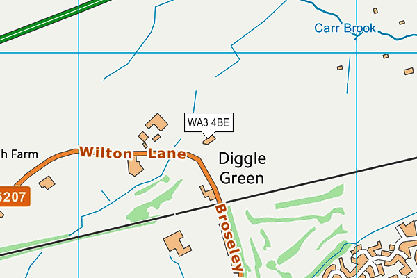 WA3 4BE map - OS VectorMap District (Ordnance Survey) WA3 4BE map - OS VectorMap District (Ordnance Survey)