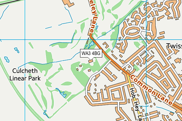WA3 4BG map - OS VectorMap District (Ordnance Survey) WA3 4BG map - OS VectorMap District (Ordnance Survey)