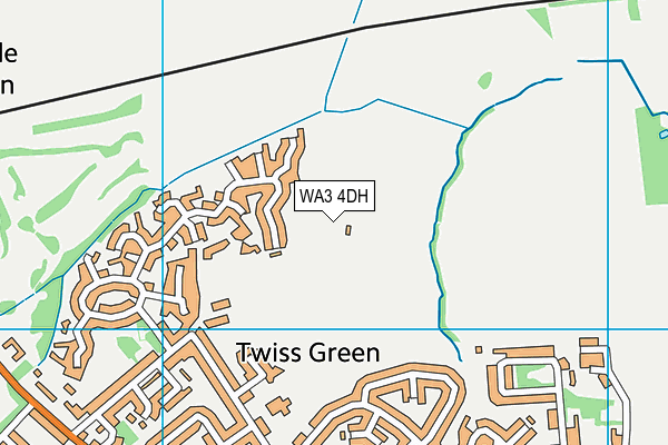 WA3 4DH map - OS VectorMap District (Ordnance Survey) WA3 4DH map - OS VectorMap District (Ordnance Survey)