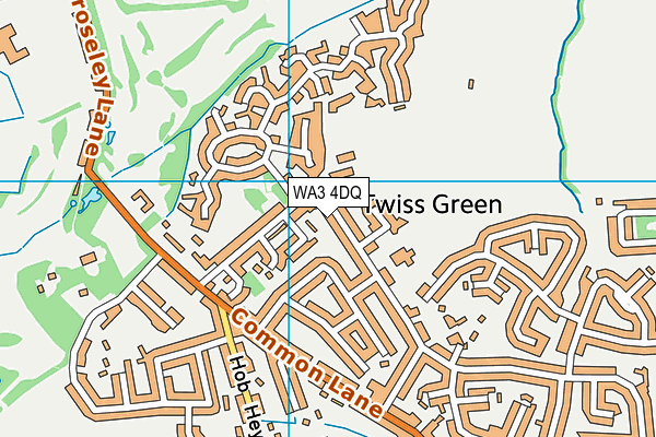 WA3 4DQ map - OS VectorMap District (Ordnance Survey) WA3 4DQ map - OS VectorMap District (Ordnance Survey)