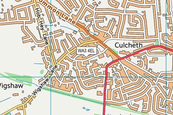 WA3 4EL map - OS VectorMap District (Ordnance Survey) WA3 4EL map - OS VectorMap District (Ordnance Survey)