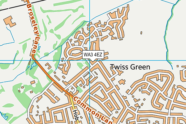 WA3 4EZ map - OS VectorMap District (Ordnance Survey) WA3 4EZ map - OS VectorMap District (Ordnance Survey)